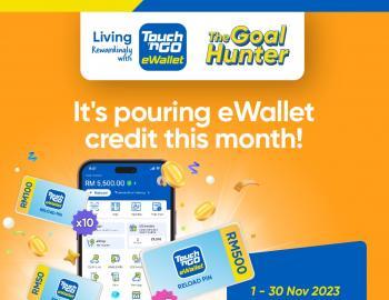 Touch 'n Go eWallet November 2023 The Goal Hunter Promotion Win eWallet Credit Up To RM500 (01 Nov 2023 - 30 Nov 2023)