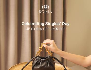 Bonia 11.11 Singles Day Sale at Mitsui Outlet Park (1 Nov 2023 - 13 Nov 2023)