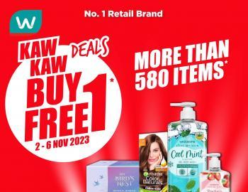 Watsons Buy 1 FREE 1 Promotion (2 November 2023 - 6 November 2023)