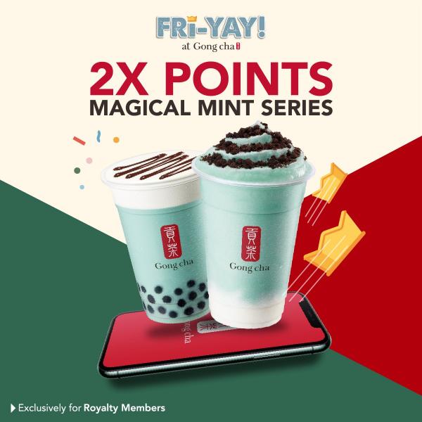 Gong cha Magical Mint Series Returns Get Double Points on Holiday Drinks!