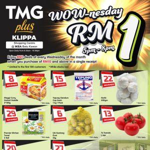TMG Plus Batu Kawan Wednesday RM1 Deals (every Wednesday)