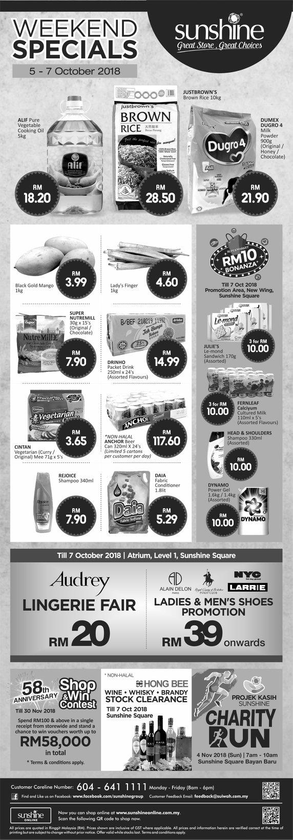 Sunshine Retail Penang Promotion (5 October 2018 - 7 October 2018)
