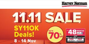 Harvey Norman 11.11 Sale 2023: Up To 70% OFF on Electrical, Furniture & more from 8 Nov 2023 until 14 Nov 2023