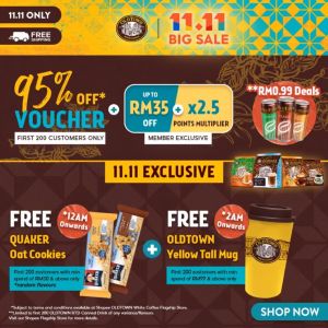 OLDTOWN Shopee 11.11 Sale 2023: Unbelievable Deals and Free Gifts on 11 Nov 2023