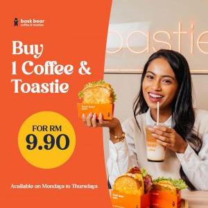 Bask Bear Coffee and Toastie Deal: Get a Coffee and Toastie for Just RM9.90!