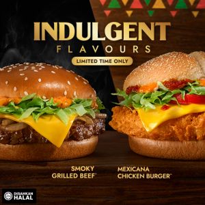 McDonald's Smoky Grilled Beef & Mexicana Chicken Burger