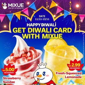 MIXUE Deepavali Promotion: Sundae + Fresh-Squeezed Lemonade for Just RM7.00 from 11 Nov 2023 until 13 Nov 2023!