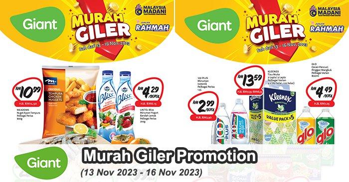 Giant Murah Giler Promotion from 13 Nov 2023 until 16 Nov 2023