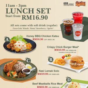 Kenny Rogers ROASTERS Lunch Set: Affordable and Delicious Meals Starting at RM16.90