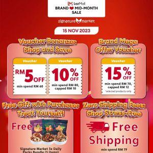Signature Market Lazada Brand Mid-Month Sale on 15 Nov 2023