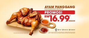 Baker's Cottage Ayam Panggang Promotion only RM16.99 per chicken!