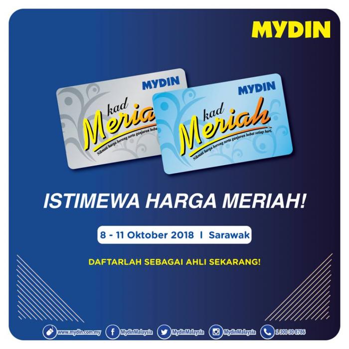 MYDIN Meriah Member Promotion at Sarawak (8 October 2018 - 11 October 2018)