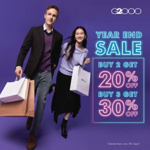 G2000 Year End Sale 2023: Buy 2 Get 20% OFF, Buy 3 Get 30% OFF