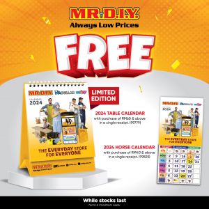 MR DIY FREE Limited Edition 2024 Calendar