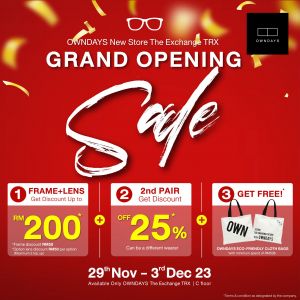 OWNDAYS The Exchange TRX Grand Opening Sale: Unleash a World of Savings and Spectacles