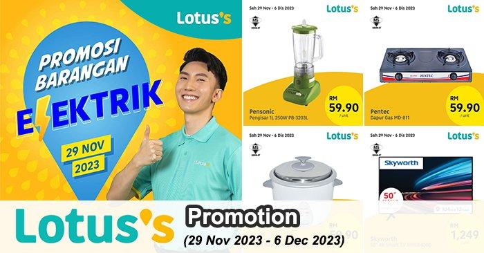 Lotus's Electrical Appliances Promotion: Unleash Power-Packed Deals (29 Nov 2023 - 6 Dec 2023)