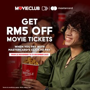 TGV MovieClub Exclusive: Enjoy RM5 OFF Movie Ticket with Mastercard (29 Nov 2023 - 31 Dec 2023)