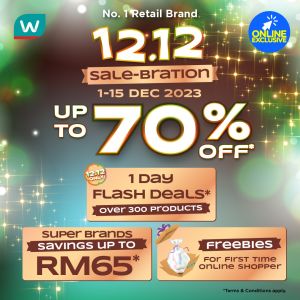 Watsons 12.12 Sale-Bration (01 Dec 2023 - 15 Dec 2023)
