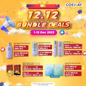 Cosway 12.12 Bundle Deals (1 Dec 2023 - 12 Dec 2023)