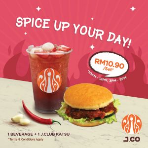 JCO J.Club Katsu + Beverage for RM10.90 Promotion: Limited Time & at Selected Outlets!