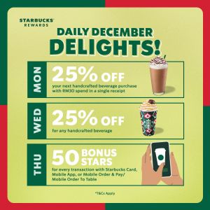 Starbucks Rewards Member December 2023 Promotions