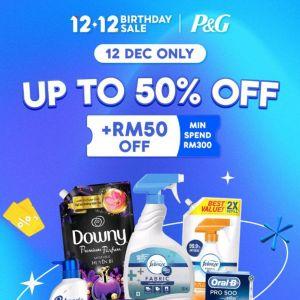 Shopee P&G 12.12 Sale Up To 50% OFF + RM50 OFF (12 Dec 2023)
