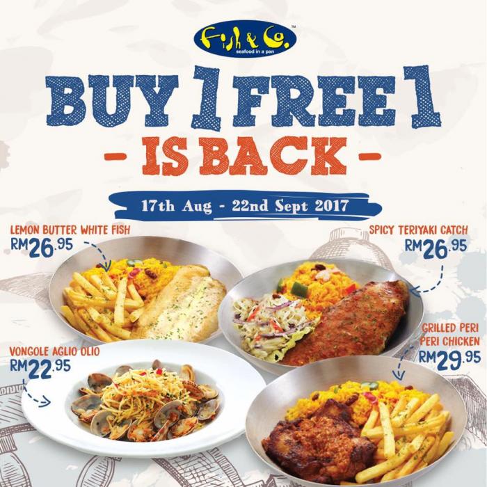 Fish & Co. Buy 1 FREE 1 Promotion