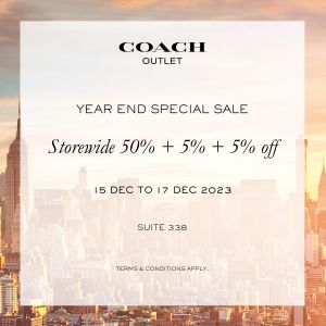 Coach Year End Sale at Johor Premium Outlets (15 Dec 2023 - 17 Dec 2023)
