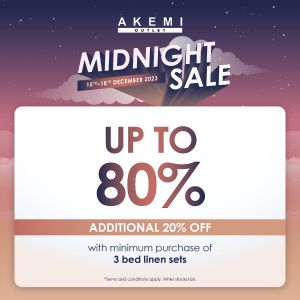Akemi Mid Night Sale at Johor Premium Outlets Up To 80% OFF (15 Dec 2023 - 18 Dec 2023)