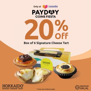 Hokkaido Baked Cheese Tart Payday Sale on Lazada (25 Dec 2023 - 27 Dec 2023)