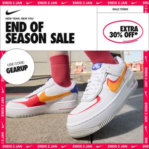 Nike End Of Season Sale Extra 30% OFF (26 Dec 2023 - 2 Jan 2024)