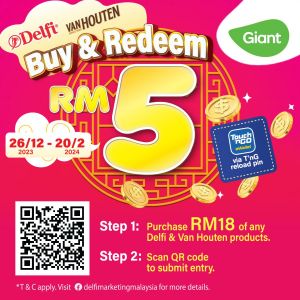 Giant Delfi & Van Houten FREE RM5 TNG Reload Pin Promotion (26 Dec 2023 - 20 Feb 2024)