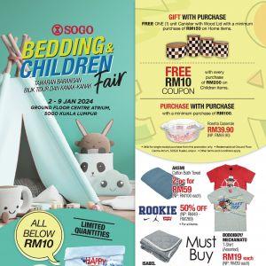 SOGO KL Bedding & Children Fair Sale (2 Jan 2024 - 9 Jan 2024)