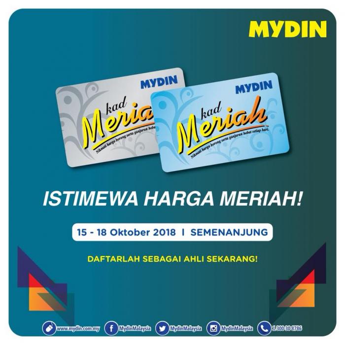 MYDIN Meriah Member Promotion (15 October 2018 - 18 October 2018)