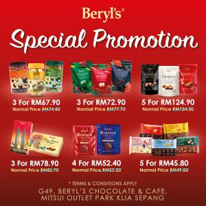 Beryl's Chocolate January & February Promotion at Mitsui Outlet Park (1 Jan 2024 - 29 Feb 2024)