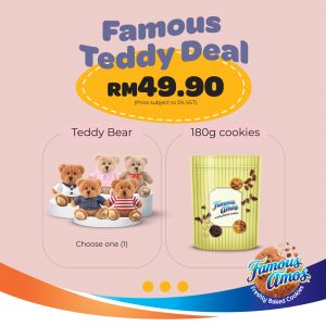 Famous Amos Famous Teddy Deal for RM49.90