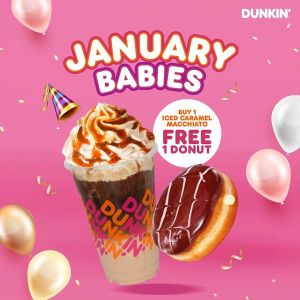 Dunkin Birthday Treats FREE Donuts for January Babies (1 Jan 2024 - 31 Jan 2024)