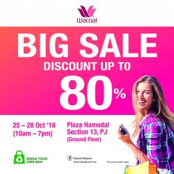 Wacoal Big Sale Discount Up To 80% (25 October 2018 - 28 October 2018)