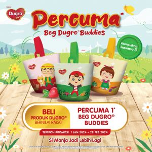 MYDIN FREE Dugro Buddies Bag with Purchase of Dugro Products (until 29 Feb 2024)