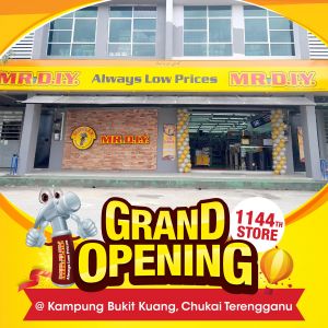 MR.DIY Kampung Bukit Kuang, Chukai Terengganu Opening Promotion (19 Jan 2024 - 21 Jan 2024)