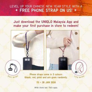 UNIQLO FREE Phone Strap Promotion (15 Jan 2024 - 28 Jan 2024)