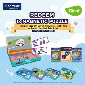 Giant FREE Anmum Magnetic Puzzle Promotion (18 Jan 2024 - 14 Feb 2024)