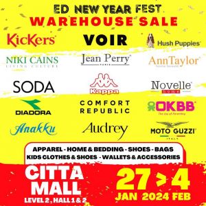ED New Year Fest Warehouse Sale at CITTA Mall (27 Jan 2024 - 4 Feb 2024)