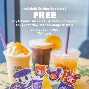 Coffee Bean tokidoki Sticker Specials (20 Jan 2024 - 4 Feb 2024)