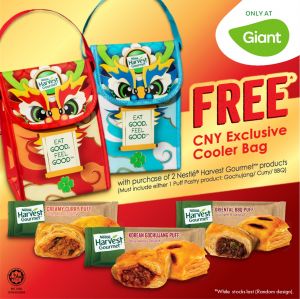Giant FREE Nestle Harvest Gourmet's CNY Exclusive Cooler Bag Promotion (15 Jan 2024 - 15 Feb 2024)