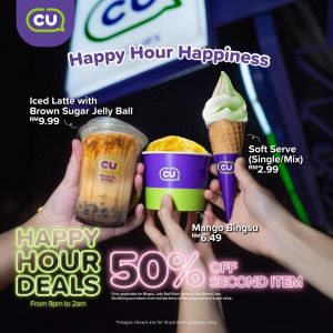 CU Happy Hour 50% OFF 2nd Items Promotion