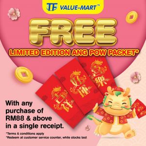 TF Value-Mart 2024 CNY FREE Ang Pow Packet Promotion (24 Jan 2024 onwards)