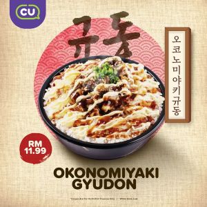 CU Okonomiyaki Gyudon and Cheesy Kimchi Gyudon