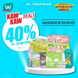 Watsons Brand Products 40% OFF Promotion (24 Jan 2024 - 29 Jan 2024)