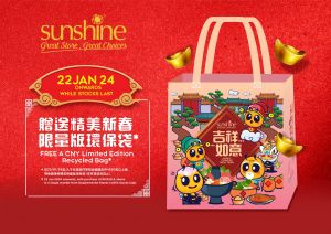 Sunshine FREE CNY Limited Edition Recycled Bag Promotion (22 Jan 2024 onwards)